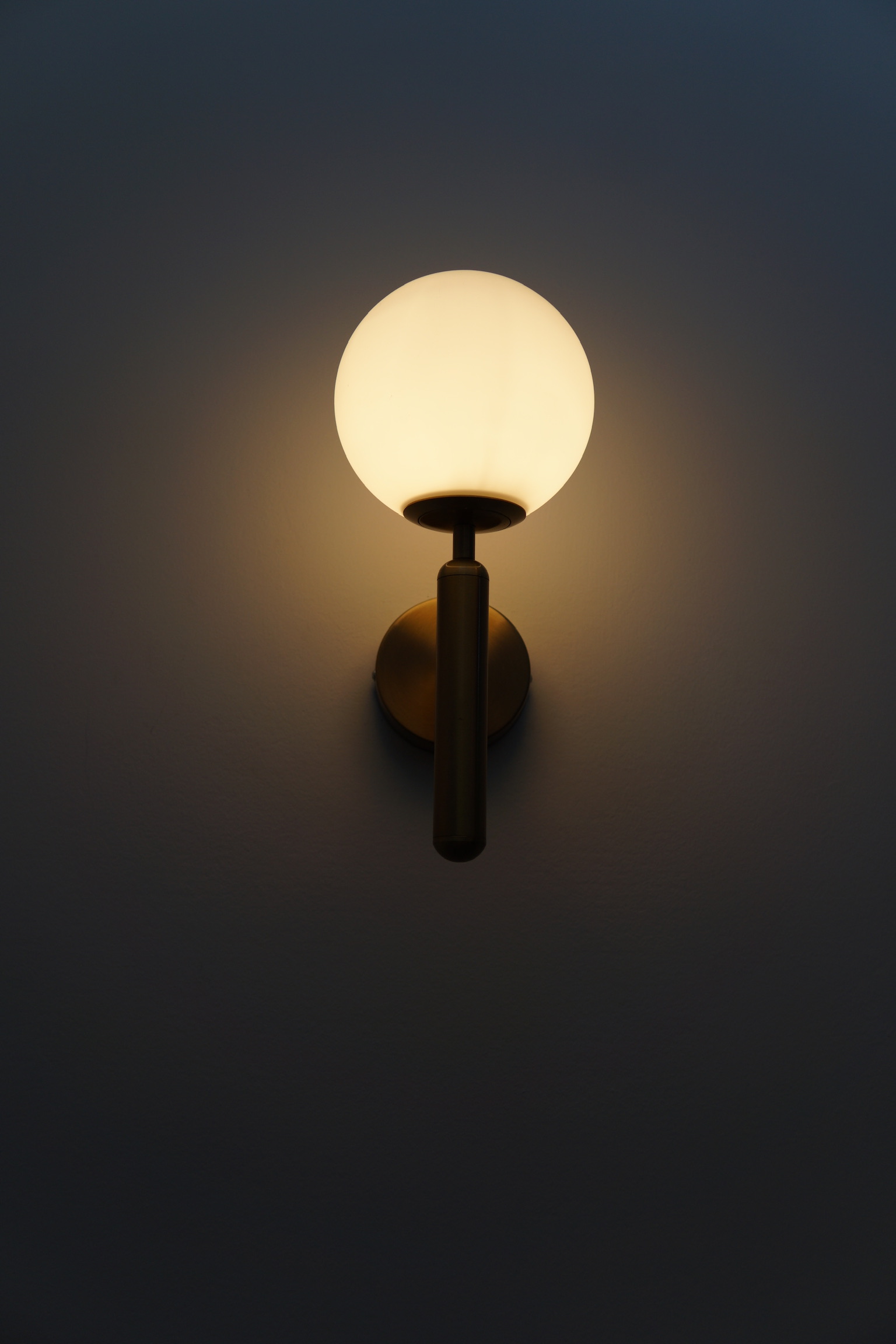 Opal globe sconce